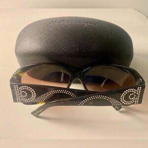 Salvatore Ferragamo Tortoise Shell Sunglasses